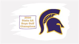 Sentinel Boys Golf Logo with purple spartan head